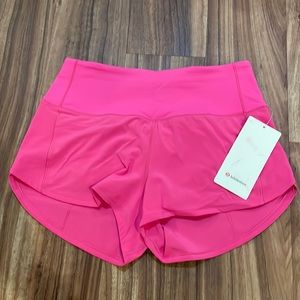Lululemon sonic pink speed up shorts 2.5 high rise